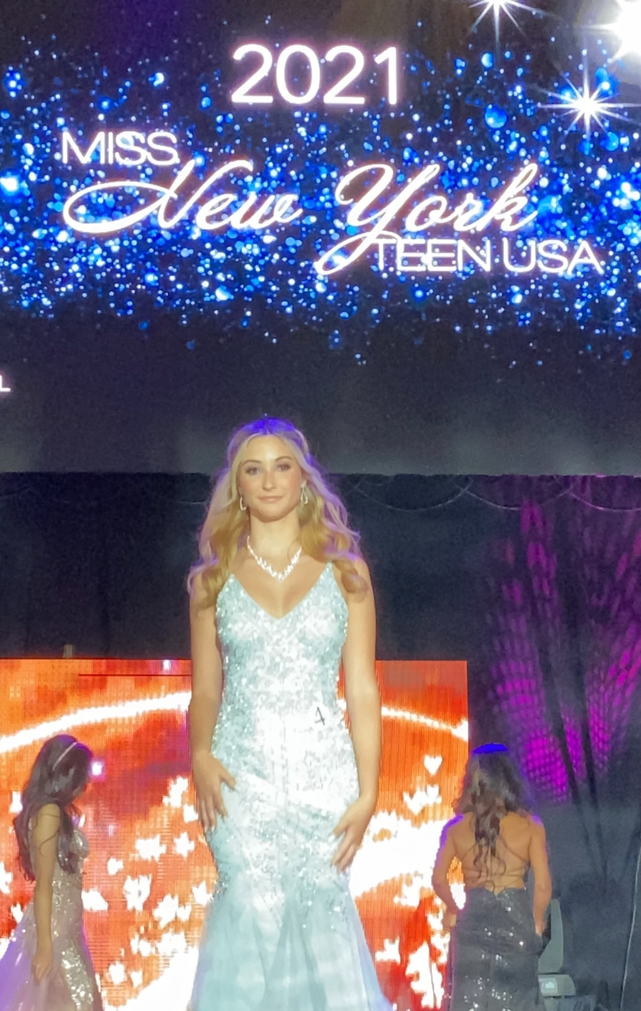 Kayla Grace on the Miss New York Teen USA stage
